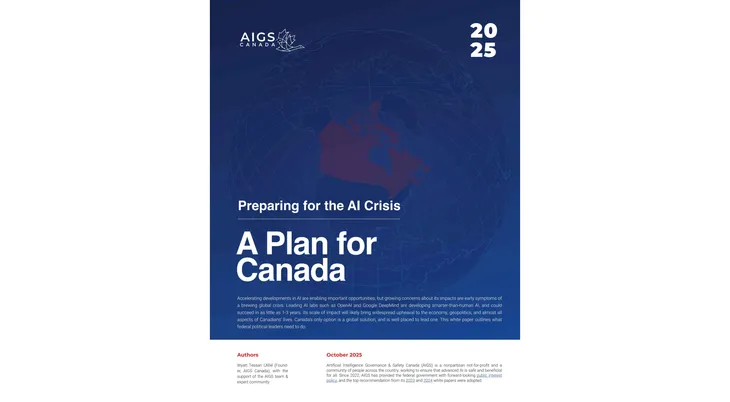 Preparing for the AI Crisis 2025 white paper cover image
